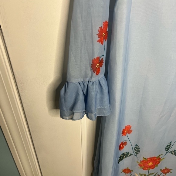 Oc Order Plus Blue Floral Maxi Tea Dress Size L NWT - Picture 3 of 10